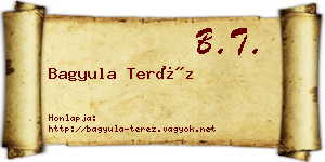 Bagyula Teréz névjegykártya